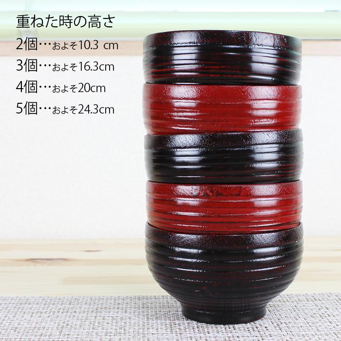 汁椀 食洗機対応 木製 ロクロ布張4.5丼（根来・曙） φ13.5cm ナノテクノガラスコート 国内加工食洗機対応 お椀 |  | 05