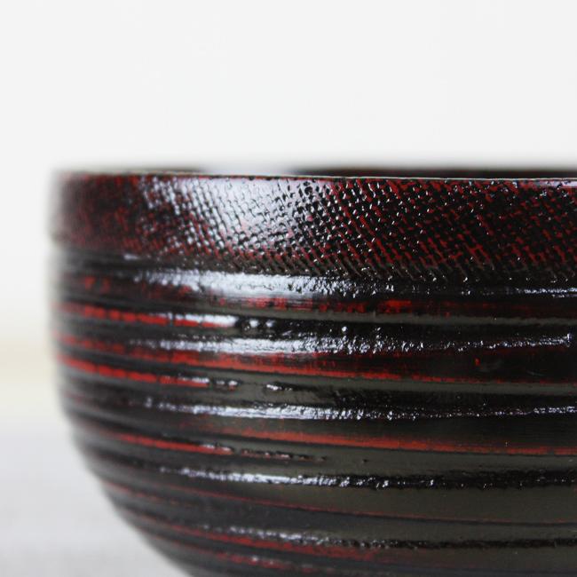 汁椀 食洗機対応 木製 ロクロ布張4.5丼（根来・曙） φ13.5cm ナノテクノガラスコート 国内加工食洗機対応 お椀 |  | 07