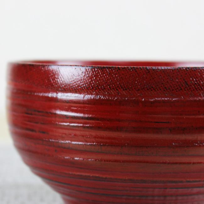 汁椀 食洗機対応 木製 ロクロ布張4.5丼（根来・曙） φ13.5cm ナノテクノガラスコート 国内加工食洗機対応 お椀 |  | 08