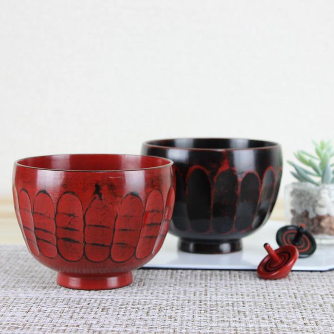 汁椀 食洗機対応 木製 たぶり椀4.0（根来・曙） φ12cm ナノテクノガラスコート 国内加工食洗機対応 お椀 |  | 06