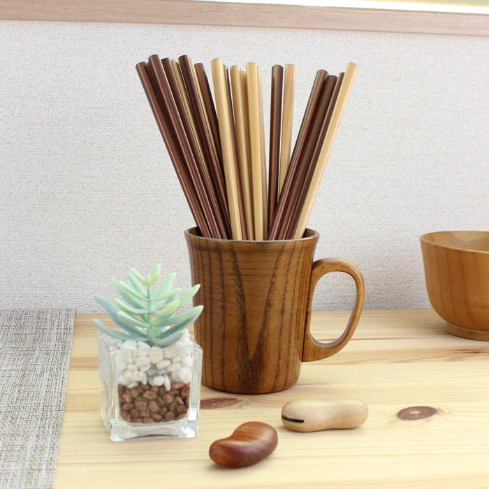 郵送で送料無料 箸 わじま箸 食洗機対応 あすなろ ナチュラル/茶 22.5cm 5膳セット 能登特産あすなろ |  | 07