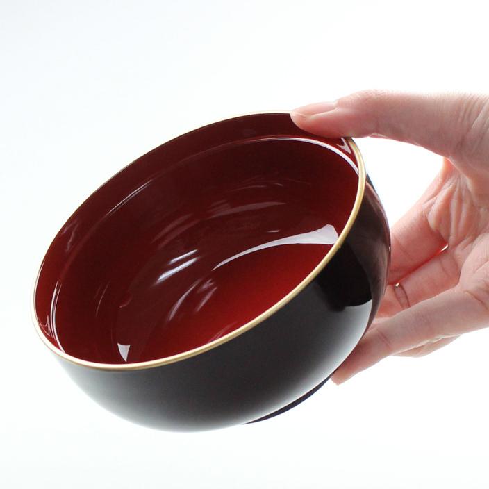 四季雑煮椀 溜 渕金塗 電子レンジ対応 食洗機対応 日本製 45121-2 |  | 08