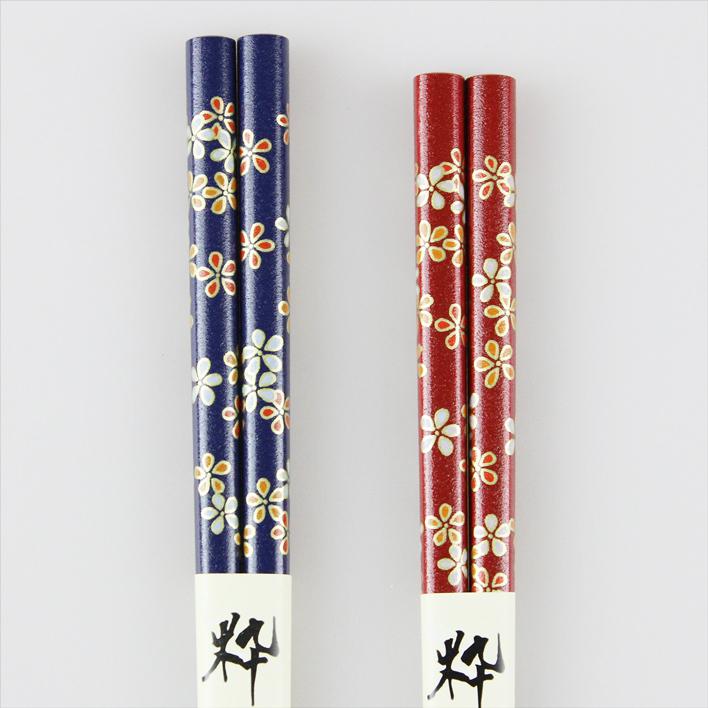 夫婦箸 ペア お箸 花舞 黒紙箱入り 国産|eemon01|04
