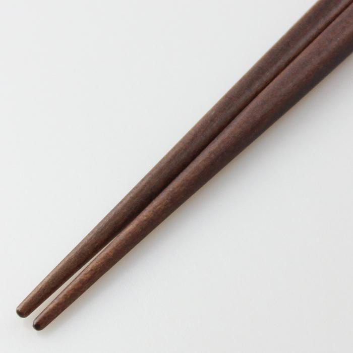 郵送で送料無料 食洗機対応 お箸 太目 風樹 こげ茶 23cm 国産 若狭塗