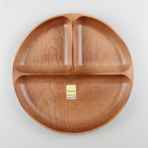 ランチプレート 丸仕切りプレート ナチュール 木目 丸型 電子レンジ 食器洗い乾燥機対応 重ねやすい スタッキング |  | 05