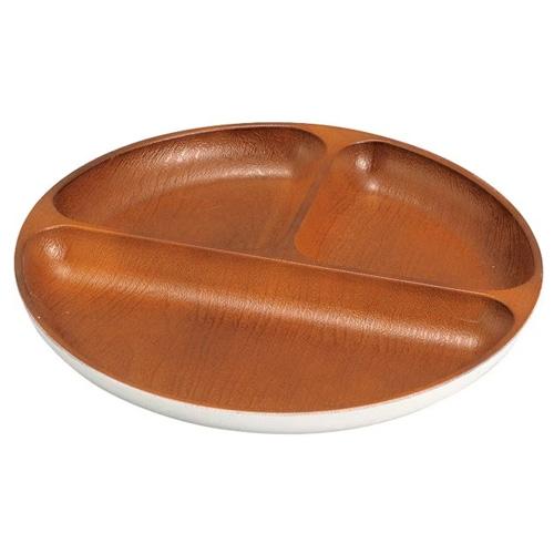 ランチプレート 丸仕切りプレート ナチュール 木目 丸型 電子レンジ 食器洗い乾燥機対応 重ねやすい スタッキング |  | 01