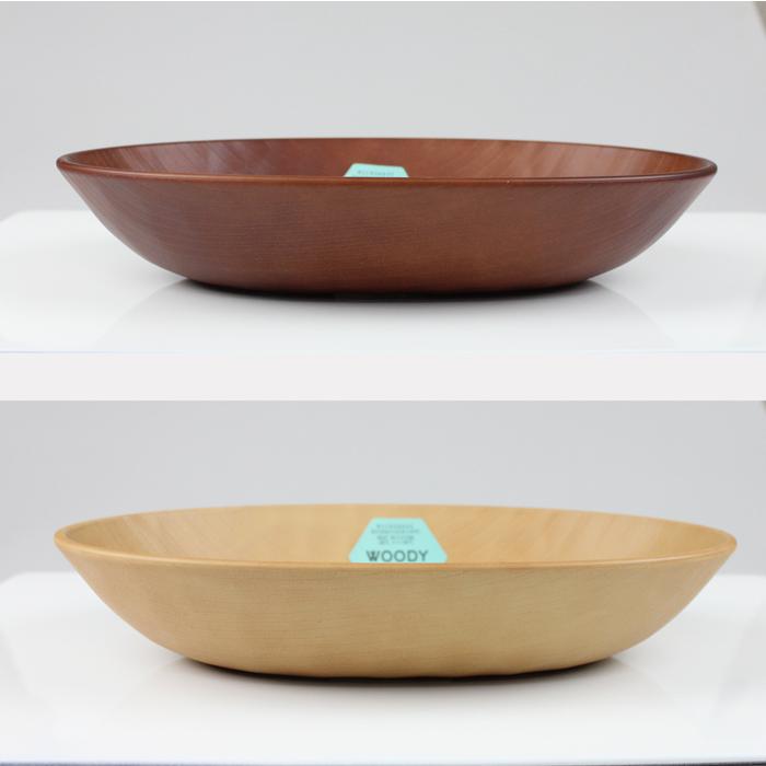 WOODY CRAFT オーバルプレート 870ml お皿 ナチュラル ブラウン 選べる2色 340ml 電子レンジ対応 食洗機対応 盛皿 | Woody | 06