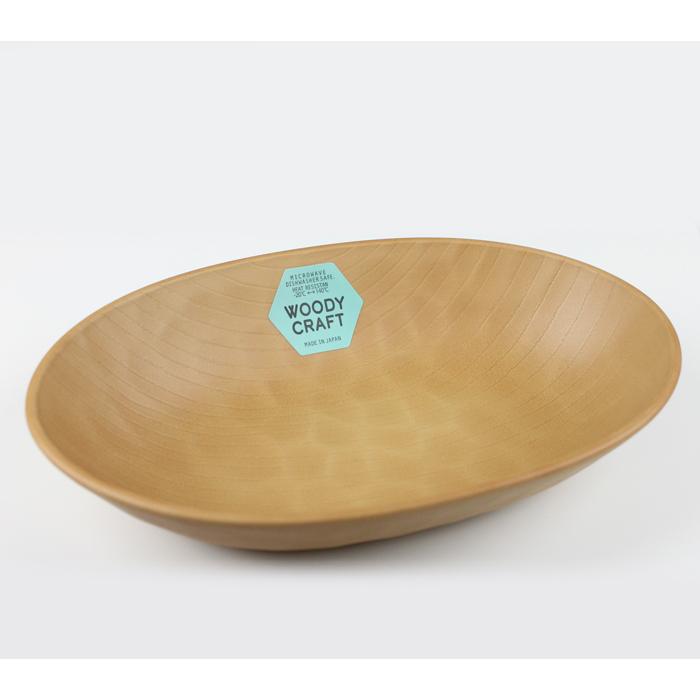 WOODY CRAFT オーバルプレート 870ml お皿 ナチュラル ブラウン 選べる2色 340ml 電子レンジ対応 食洗機対応 盛皿 | Woody | 08