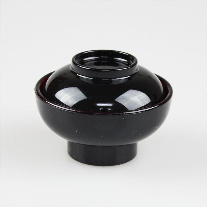 仏器膳 長角 仏膳セット 黒内朱 木目調盆 （お椀：食洗機対応