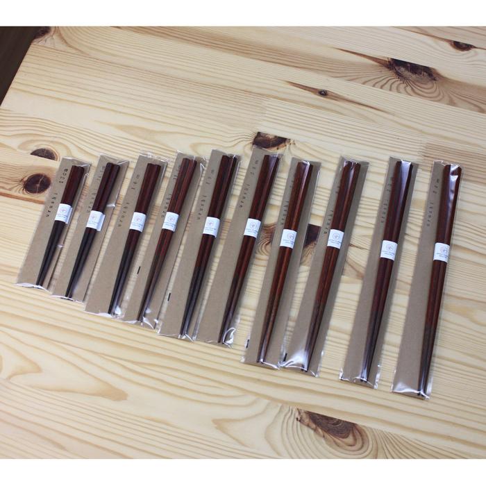 お箸 すり漆 六角サイズ箸 木製 赤 青 日本製 箸 大岸 2歳から 大人