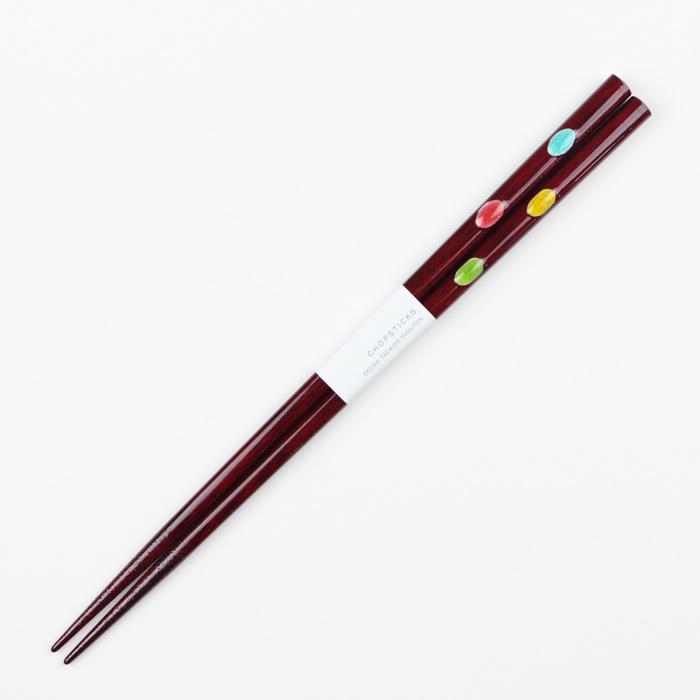 郵送で送料無料 食洗機対応 お箸 ルビー 赤 23cm （大岸） 国産 若狭塗 |  | 01