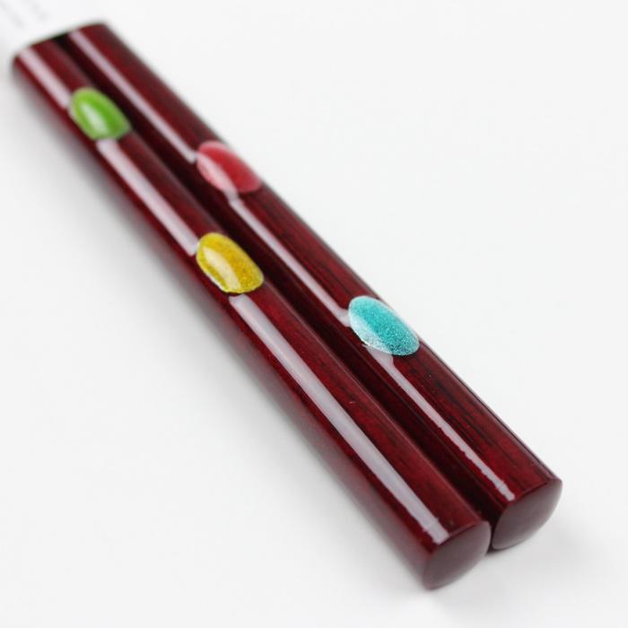 郵送で送料無料 食洗機対応 お箸 ルビー 赤 23cm （大岸） 国産 若狭塗 |  | 03
