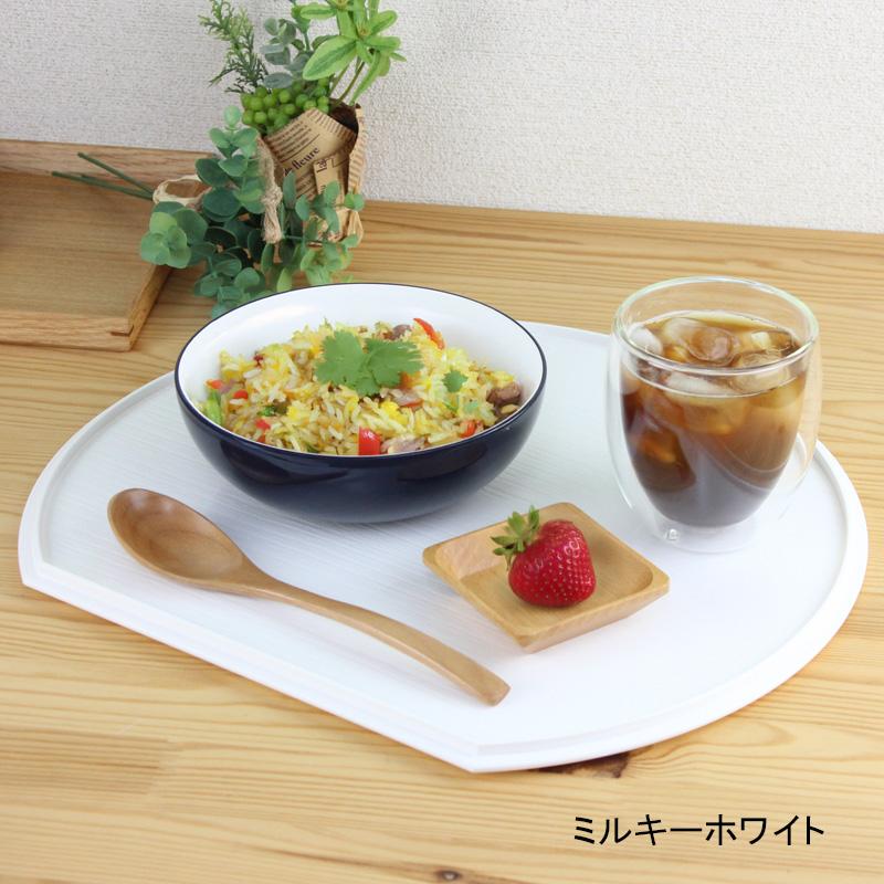 半月盆 36cm ノンスリップ加工 日本製 軽量 お盆 トレー ホワイト グレー ベージュ 爆買 |  | 13