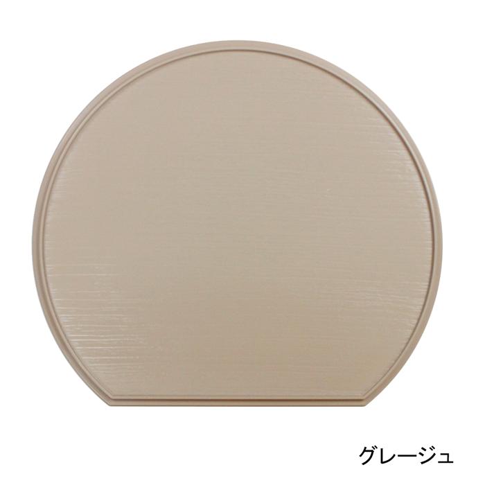 半月盆 36cm ノンスリップ加工 日本製 軽量 お盆 トレー ホワイト