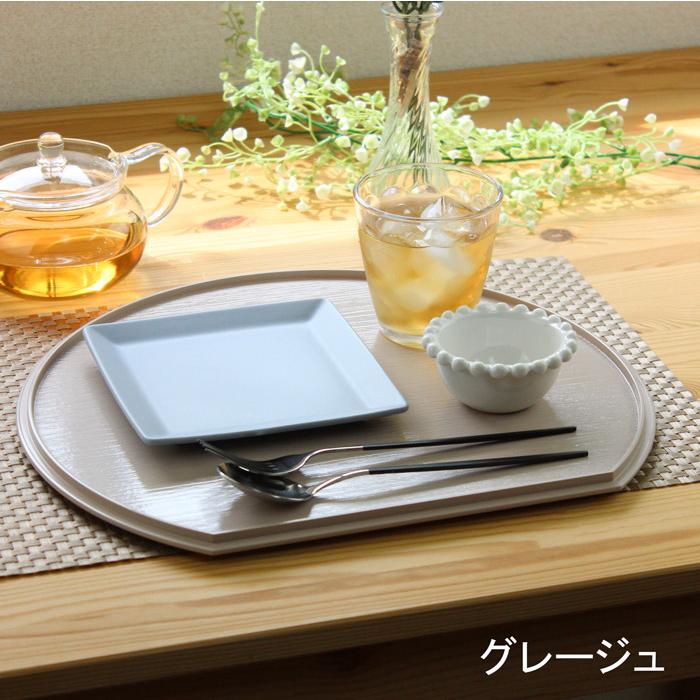 半月盆 36cm ノンスリップ加工 日本製 軽量 お盆 トレー ホワイト グレー ベージュ 爆買 |  | 20