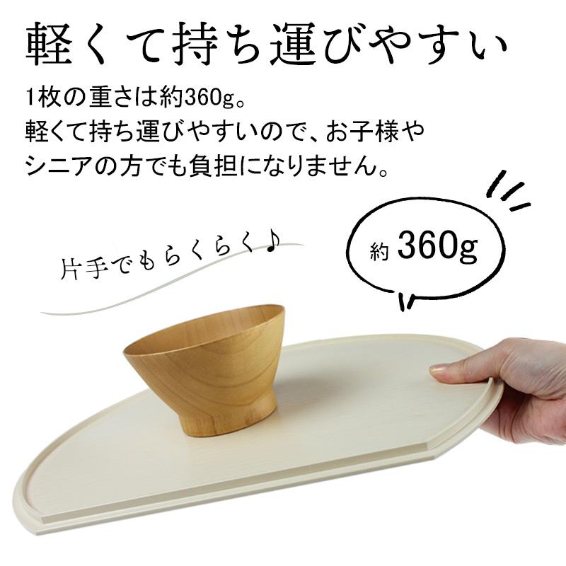 半月盆 36cm ノンスリップ加工 日本製 軽量 お盆 トレー ホワイト グレー ベージュ 爆買 |  | 07