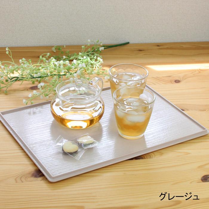 両面長角膳 39cm ノンスリップ加工 日本製 軽量 お盆 トレー 長角盆