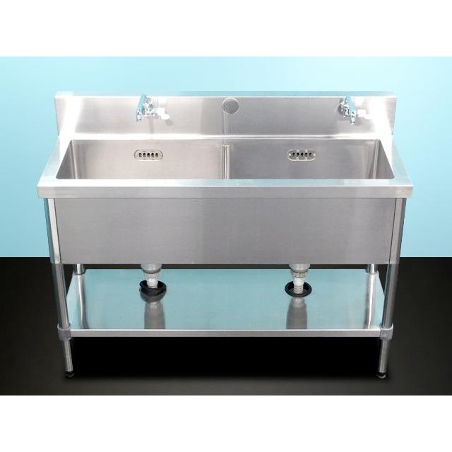引取限定 業務用 ステンレス 2層式シンク 流し台 洗い場 送料別.微信 