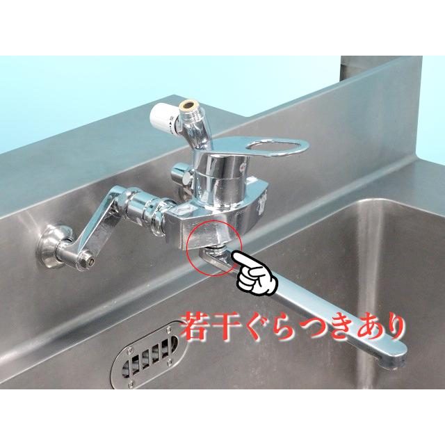 送料別.微信】☆ステンレス製 1槽シンク 混合水栓 W1000xD850xH850~870