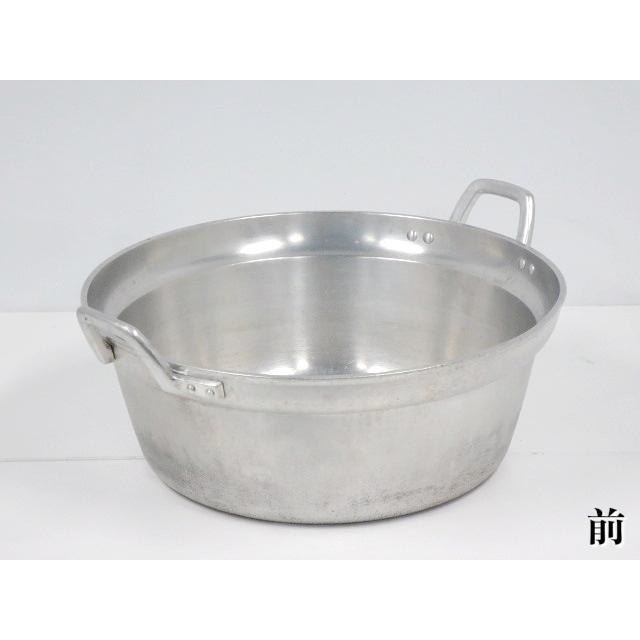 【送料別.微信】★北陸アルミ 長生 アルミ製 段付き鍋 サイズ48cm 容量約27L 横幅585x奥行505x高さ233 円付鍋 調理鍋 両手鍋:250626-R3の画像