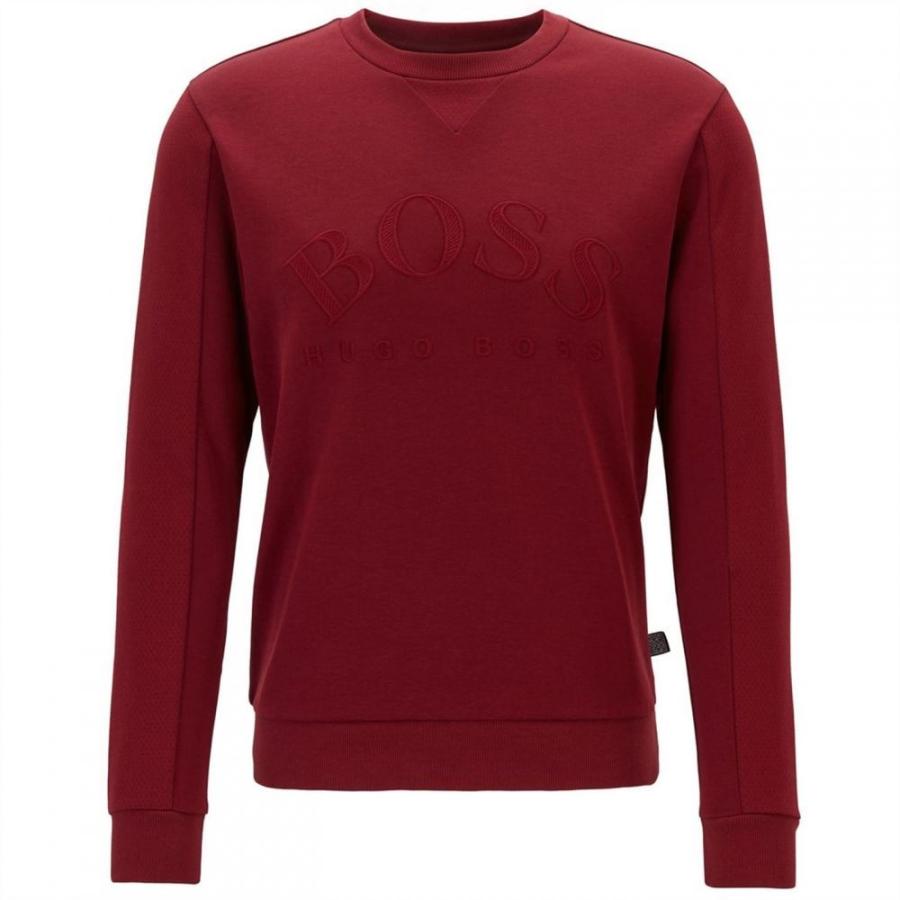 新価格版 ヒューゴ ボス Boss メンズ スウェット トレーナー トップス Salbo Sweatshirt Dark Pink 純正通販 Www Superavila Com