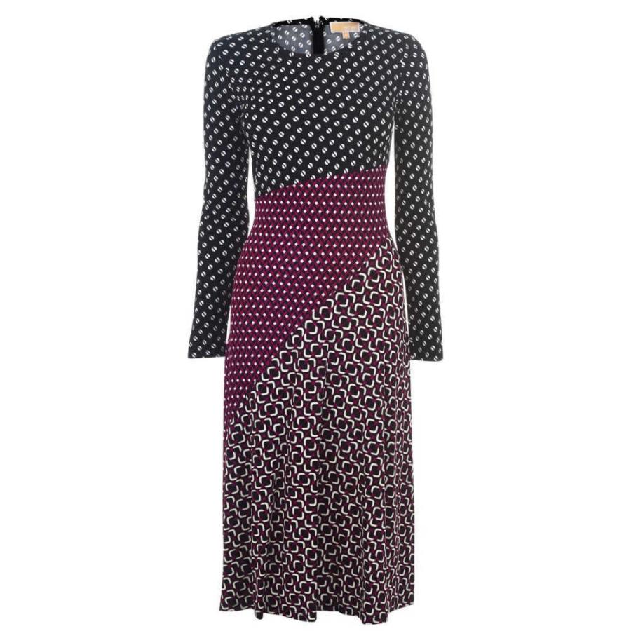 特別価格 マイケル コース Michael Michael Kors レディース ワンピース ミドル丈 ワンピース ドレス Midi Dress Black Bone 在庫限りッ アウトレット Www Skylanceronline Com