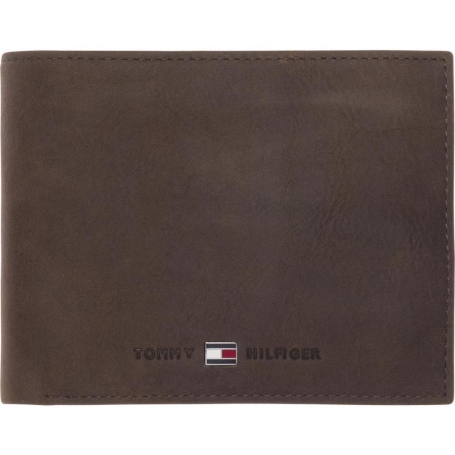 ポイント10倍 Tommy Brown Trifold Johnson 三つ折り 財布 メンズ Hilfiger Tommy ヒルフィガー トミー メンズ 財布 ヒルフィガー トミー Hilfiger 財布