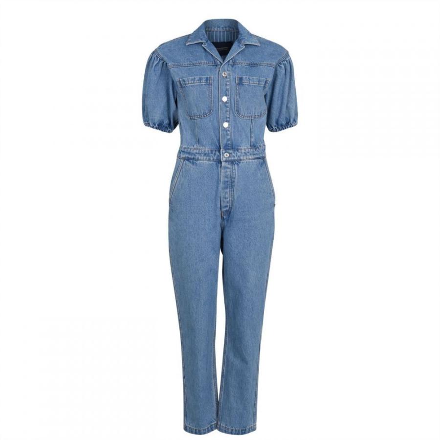 スコッチ ソーダ Scotch And Soda レディース オールインワン ジャンプスーツ デニム ワンピース ドレス Denim Jumpsuit Washed Indigo オールインワン サイズ 8 Xs Www Architectes Aup Com