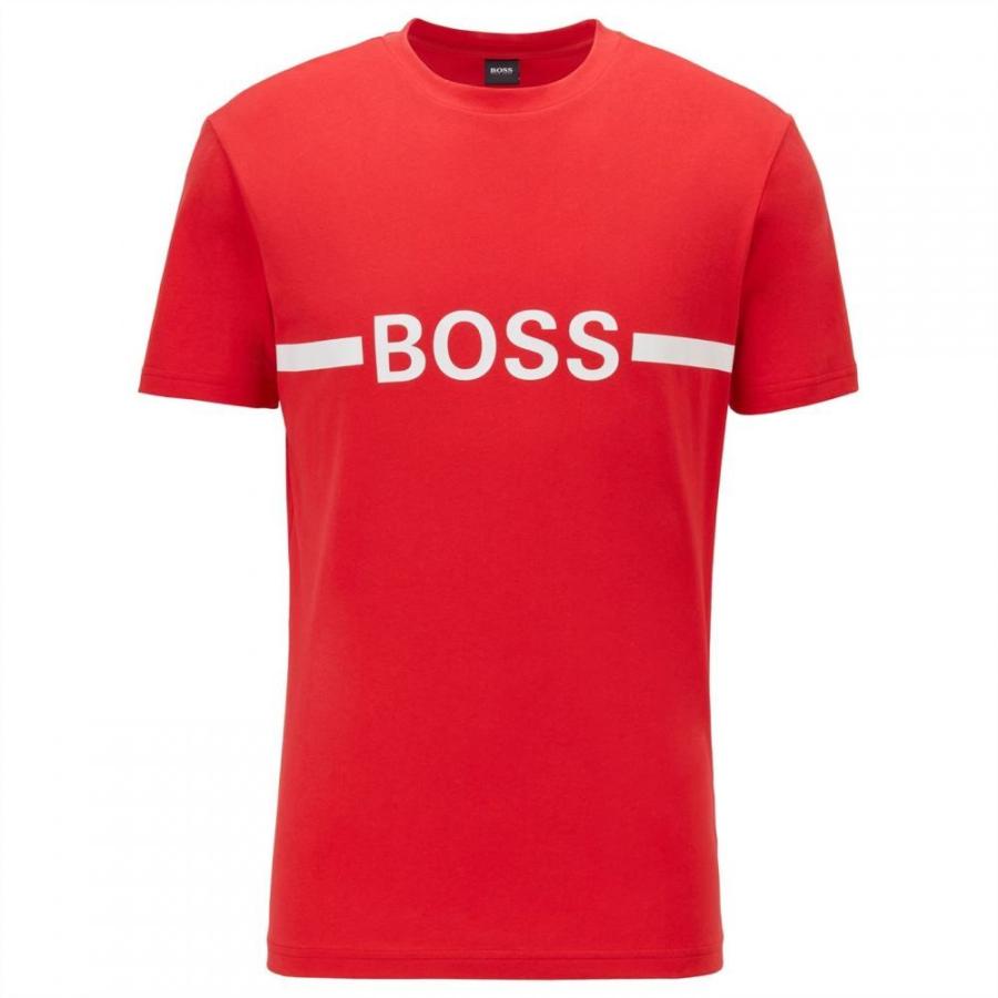メール便送料無料 ヒューゴ ボス Boss メンズ Tシャツ ロゴtシャツ トップス Stripe Logo T Shirt Red 21年最新海外 Newvisionhouseofhope Com