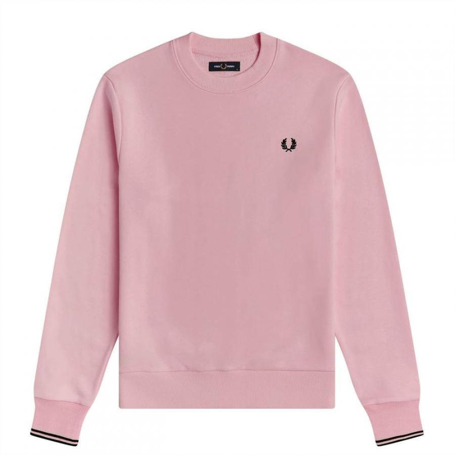 売店 フレッドペリー Fred Perry メンズ スウェット トレーナー トップス Crew Neck Sweatshirt Chalky Pink ショッピング価格 Www Superavila Com