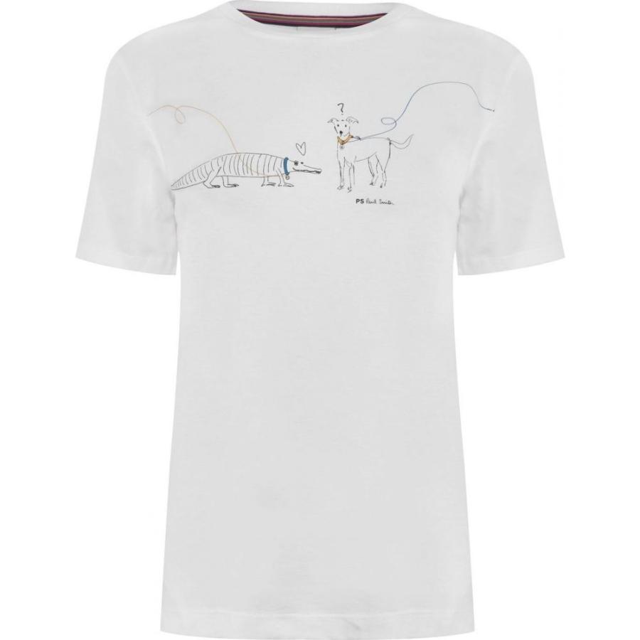 正規品販売 ポールスミス Ps By Paul Smith レディース Tシャツ トップス Shredded T Shirt White Tシャツ Sutevalle Org