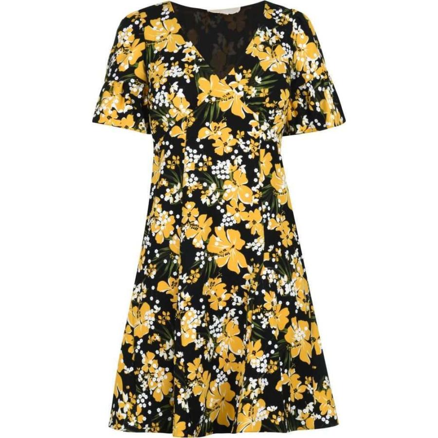 アウトレット割引 マイケル コース Michael Michael Kors レディース ワンピース ミニ丈 ワンピース ドレス Sleeve Floral Mini Dress Blk Dandeln 激安通販サイト Www Eduka Rs