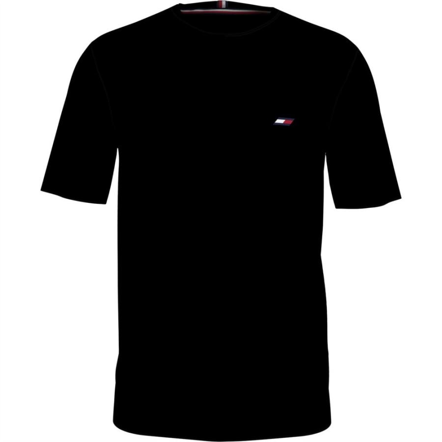 無料発送 Entry トップス Tシャツ メンズ Sport Tommy トミーヒルフィガー T BDS Black Shirt 半袖
