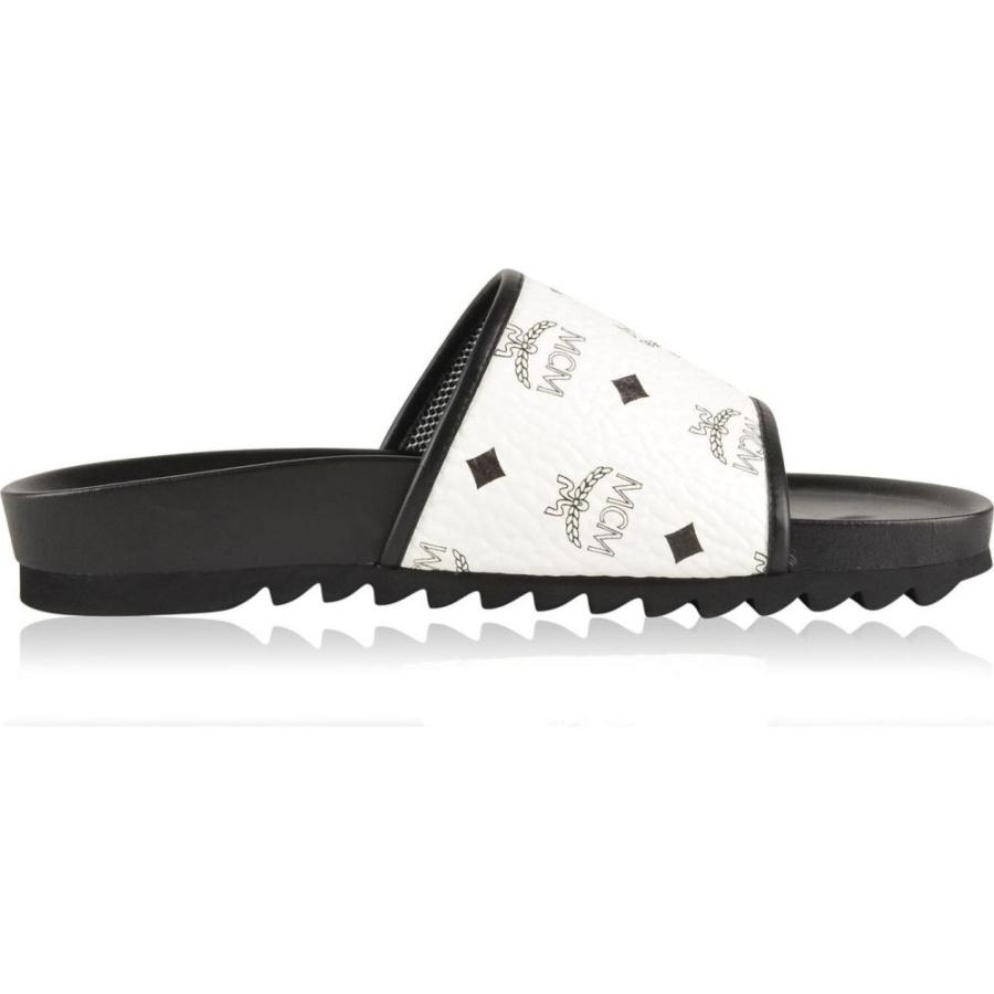 セールsale エムシーエム Mcm メンズ サンダル シューズ 靴 Visetos Sliders White Wt 激安ブランド Karcher Tienda Rr Com