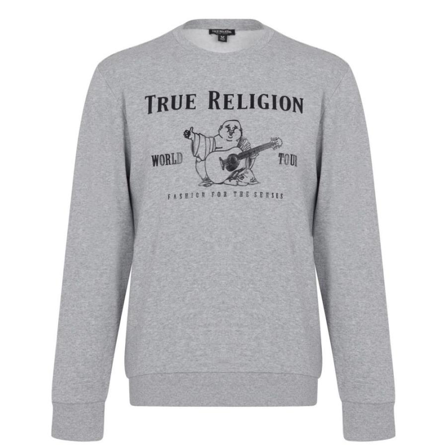 買い保障できる トゥルー Grey Sweatshirt Buddha トップス スウェット・トレーナー メンズ Religion True レリジョン トレーナー