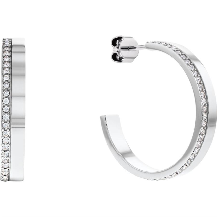 カルバンクライン Calvin Klein レディース イヤリング・ピアス フープピアス polished stainless steel  crystal hoop earrings Silver :ap2-ffc21c1c7a:フェルマート エフ fermart ef - 通販 - 