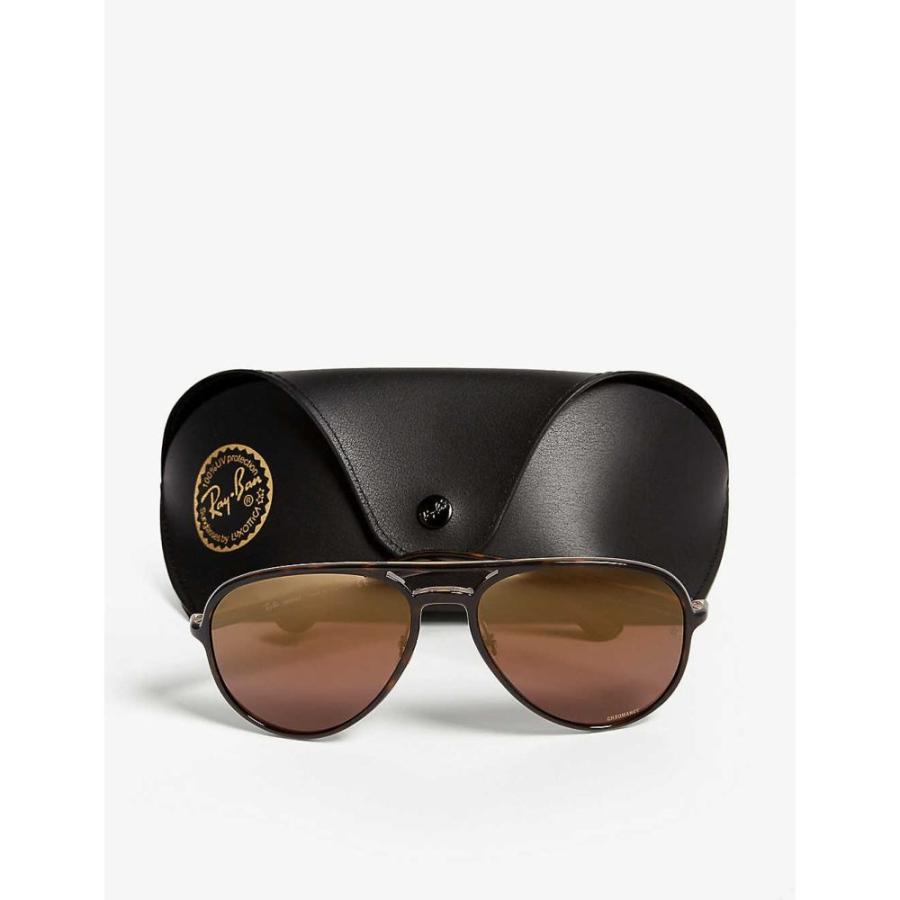 お歳暮 レイバン Ray Ban メンズ メガネ サングラス アビエイター Rb43 Chromance Aviator Havana Sunglasses Brown サングラス サイズ Onesize Jalapamax Tur Br
