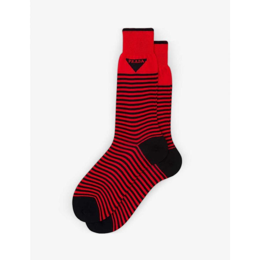 プラダ Prada メンズ ソックス インナー 下着 Striped Cotton Socks Red Black Ap5 138 フェルマート エフ Fermart Ef 通販 Yahoo ショッピング