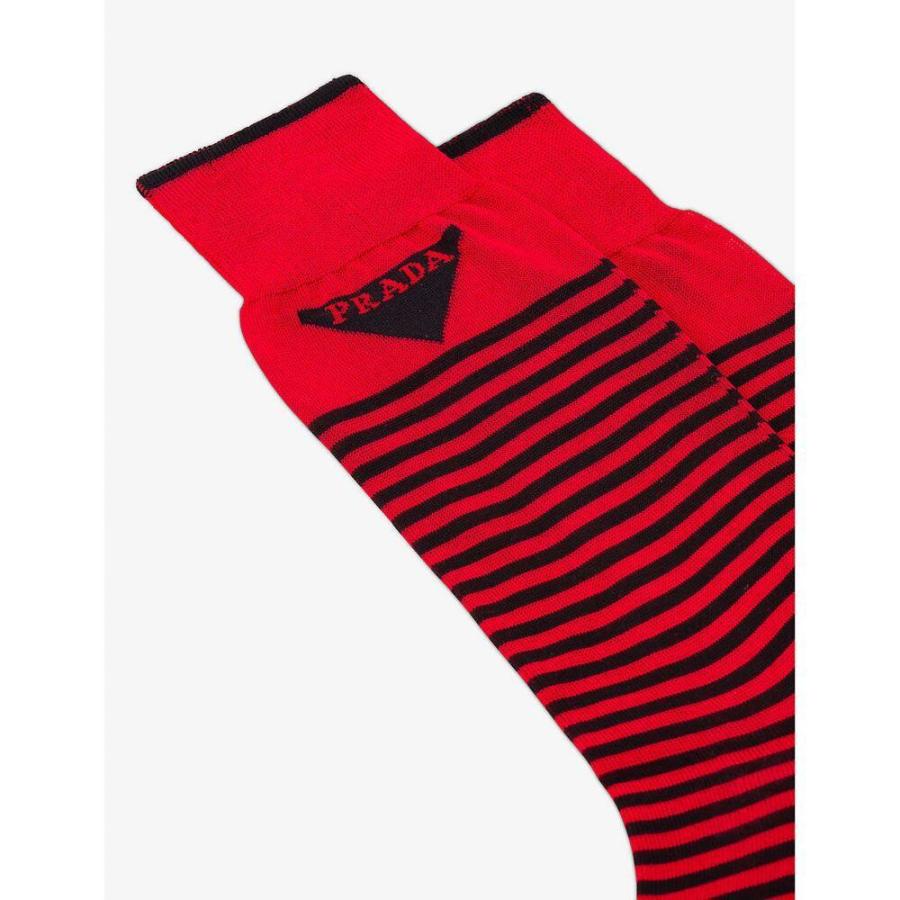 プラダ Prada メンズ ソックス インナー 下着 Striped Cotton Socks Red Black Ap5 138 フェルマート エフ Fermart Ef 通販 Yahoo ショッピング