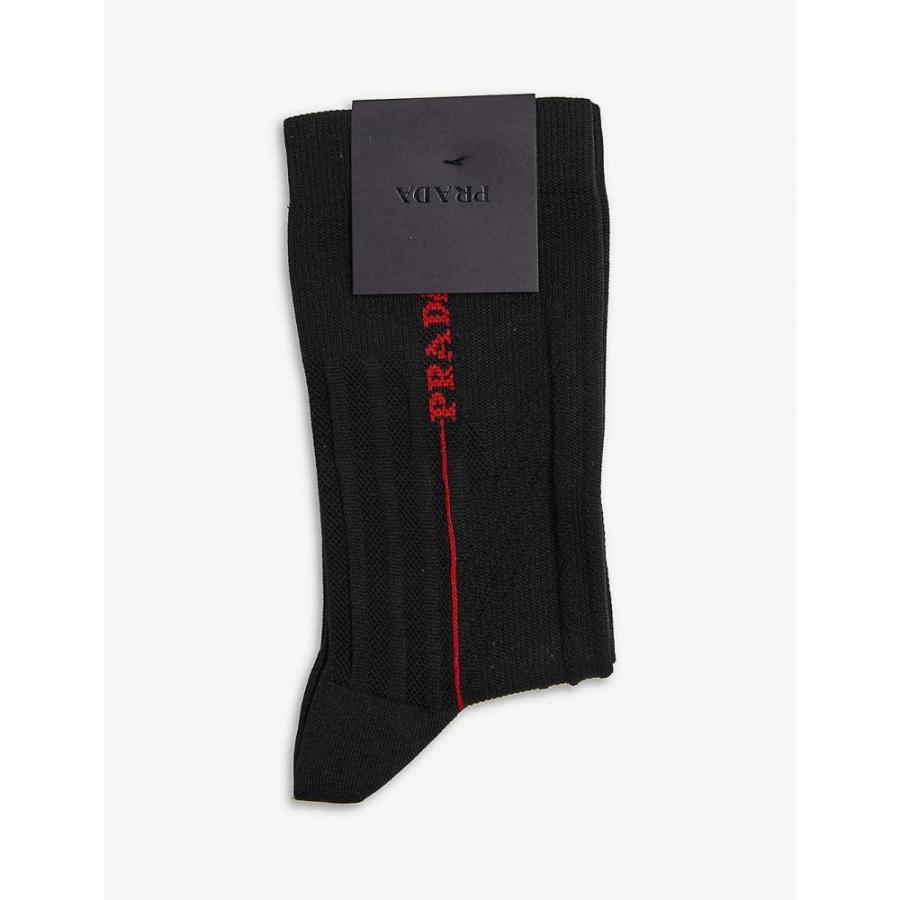 プラダ Prada メンズ ソックス インナー 下着 Branded Technical Knitted Socks Black Red Ap5 356 625 フェルマート エフ Fermart Ef 通販 Yahoo ショッピング