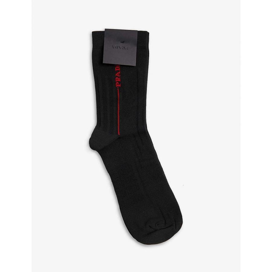 プラダ Prada メンズ ソックス インナー 下着 Branded Technical Knitted Socks Black Red Ap5 356 625 フェルマート エフ Fermart Ef 通販 Yahoo ショッピング