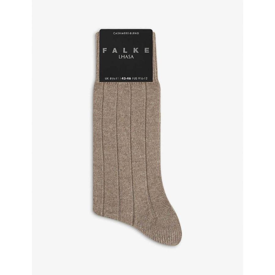 通販激安 ソックス メンズ Falke ファルケ インナー 下着 メンズ ソックス ファルケ Falke インナー 下着 Mel Nutmeg Socks Cashmere Blend And Wool Ribbed Lhasa 靴下 Www Aritoys Com