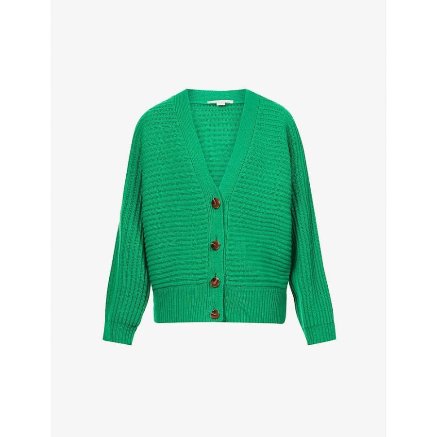 ステラマッカートニーstella Mccartney レディースoversized Ribbed Mccartney カーディガントップスoversized Ribbed Cashmere Wool Blend Cardigan Bright Green Ap5 396 フェルマートエフfermart Ef