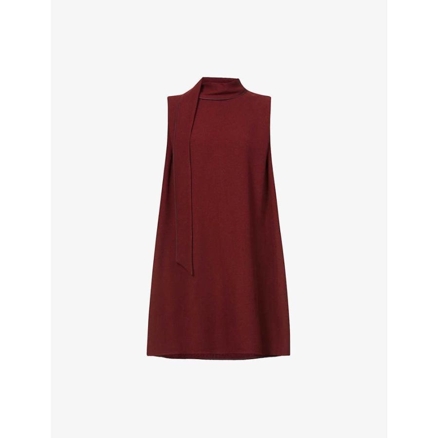 定番 Beckham Victoria Victoria ベッカム ヴィクトリア ワンピース ベッカム ヴィクトリア Beckham Victoria Victoria レディース Red Iron Dress Mini Crepe Sleeveless ワンピース ドレス ミニ丈 ノースリーブ ワンピース ワンピース チュニック