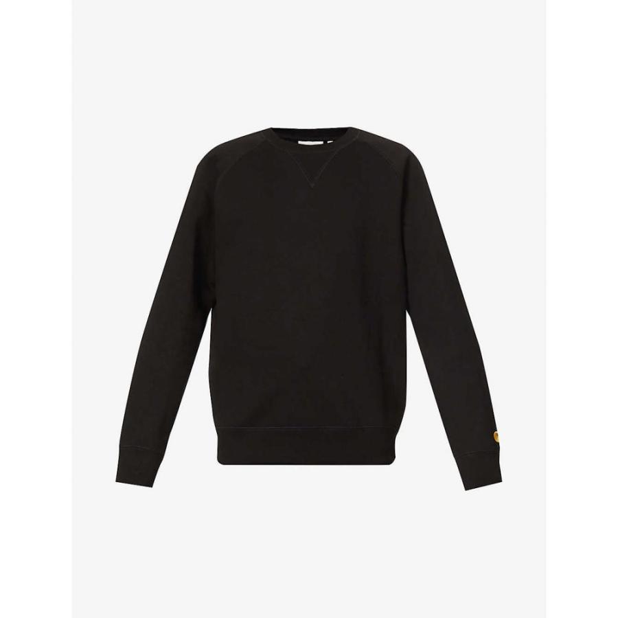 季節のおすすめ商品 トップス スウェット トレーナー メンズ Wip Carhartt カーハート メンズ スウェット トレーナー カーハート Wip Carhartt Chase Black Sweatshirt Cotton Blend トップス
