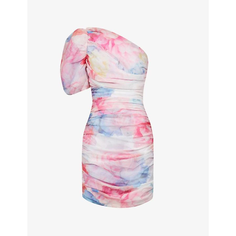 今日の超目玉 One Shoulder Watercolour Pattern ワンピース ドレス ミニ丈 ワンピース レディース London Chi Chi チチロンドン レディース ワンピース チチロンドン London Chi Chi Crepe Pink Dress Mini ワンピース チュニック Headshotsbar Com