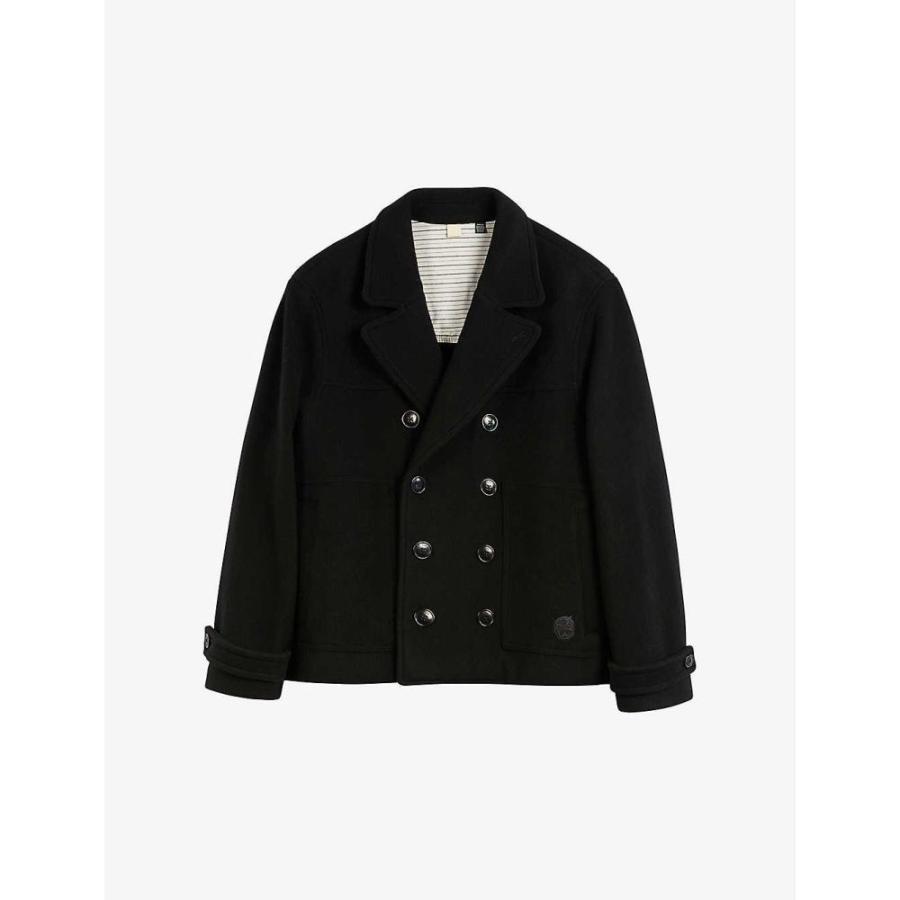 印象のデザイン Ted Baker テッドベーカー コート メンズ アウター テッドベーカー Ted Baker メンズ コート ダブルブレストコート アウター Atillas Double Breasted Wool Blend Coat Black コート アウター Headshotsbar Com