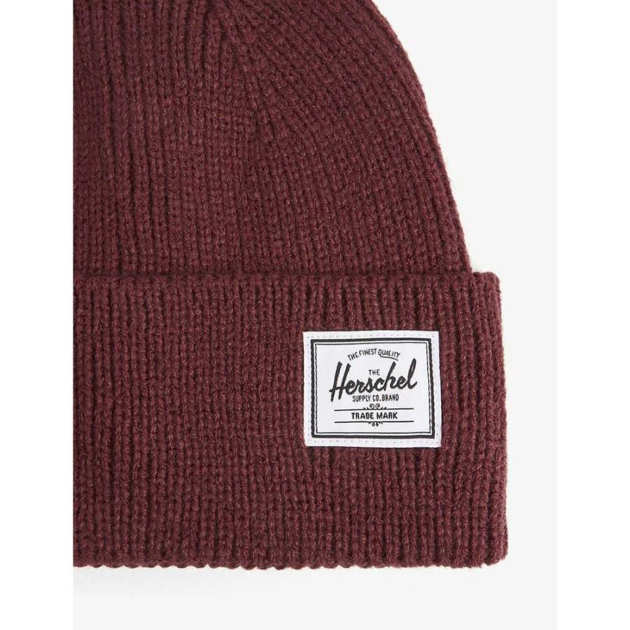 楽天ランキング1位 Logo Patch Polson 帽子 ビーニー ニット レディース Co Supply Herschel サプライ ハーシェル Knitted Fig Beanie ニット帽 ビーニー サイズ Onesize Binghamtonhots Com