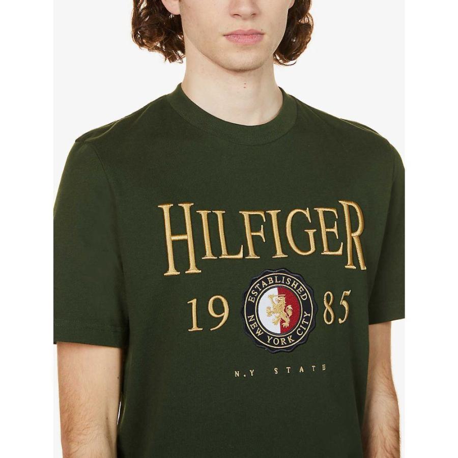 若者の大愛商品 Logo Embroidered トップス Tシャツ メンズ Hilfiger Tommy ヒルフィガー トミー Regular Fit Forest National T Shirt Cotton Jersey 半袖 サイズ S Pacifickanatal Com