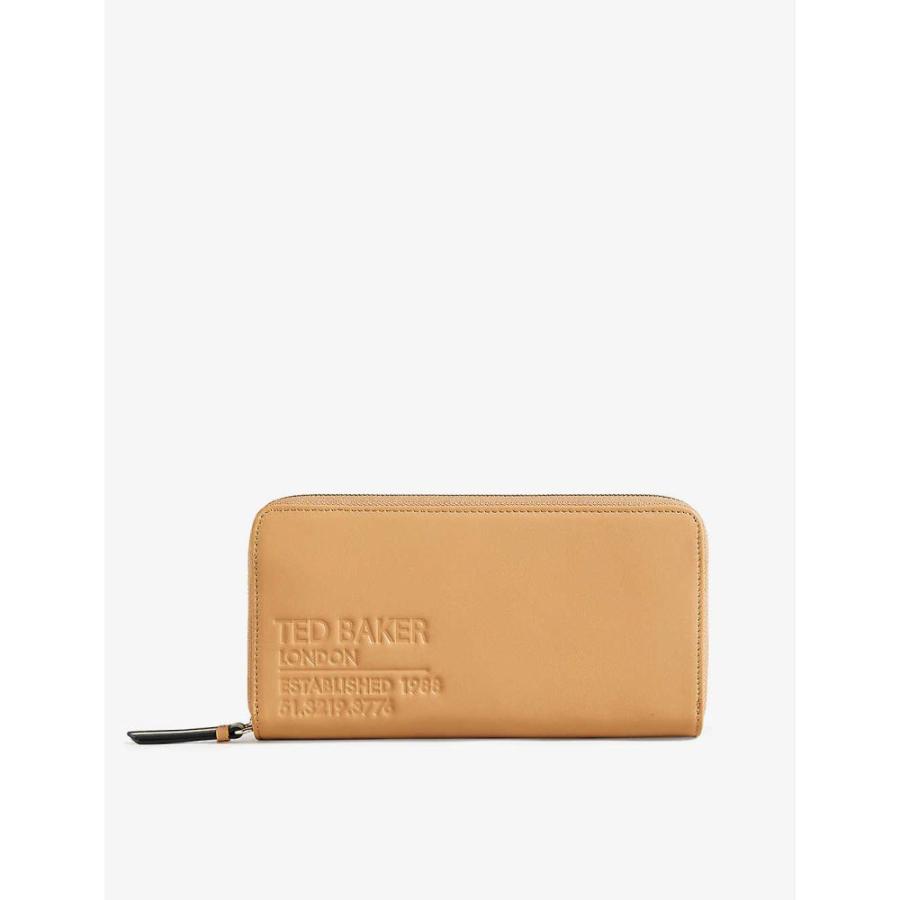 とっておきし福袋 BAKER TED テッドベーカー レディース CAMEL Purse Leather Logo-Debossed Darciea 財布 その他財布